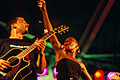 danny, alexis, heineken tent, san sebastian, spain, july 2001