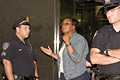 tourists tangle with police, times square, nyc, august 2004