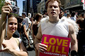 united for peace & justice march, 34th street, nyc, august 2004