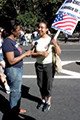 ouida, michelle, united for peace & justice march, madsion square park, nyc, august 2004