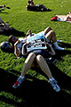 undentified protesters, central park, nyc, august 2004