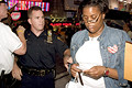 tourists tangle with police, times square, nyc, august 2004