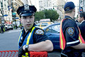 police, herald square, nyc, august 2004