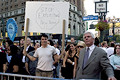 outside msnbc taping area, herald square, nyc, august 2004