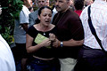 anti-bush protesters ejected from msnbc taping audience. equally loud pro-bush supporters were permitted to stay, herald square, nyc, august 2004