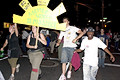 spontaneous protest from 6th and 29th to 5th and 24th, 5th avenue, nyc, august 2004