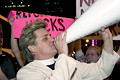 reverend, rally against corporate controlled media, 6th avenue at the fox news building, nyc, september 2004