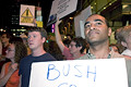 rally against corporate controlled media, 6th avenue at the fox news building, nyc, september 2004