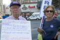 undentified protesters, union square, nyc, september 2004