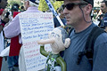 undentified protesters, union square, nyc, september 2004