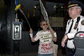 protester, police, protest during bush's nomination acceptance speech, 8th avenue & 29th street, nyc, september 2004