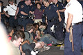 the last arrests, protest during bush's nomination acceptance speech, 8th avenue & 30th street, nyc, september 2004