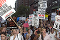 protest during bush's nomination acceptance speech, 8th avenue & 30th street, nyc, september 2004