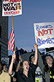 protest during bush's nomination acceptance speech, 8th avenue & 30th street, nyc, september 2004