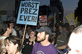 protest during bush's nomination acceptance speech, 8th avenue & 30th street, nyc, september 2004