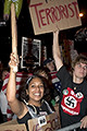 protest during bush's nomination acceptance speech, 8th avenue & 30th street, nyc, september 2004