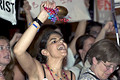 protest during bush's nomination acceptance speech, 8th avenue & 30th street, nyc, september 2004